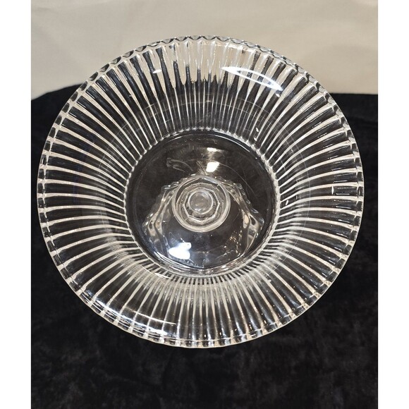 DIAMOND FIRE SMALL PEDESTAL GLASS BOWL SOGA JAPAN - Picture 5 of 8